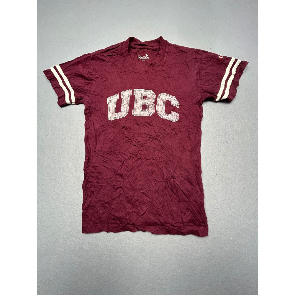 Teepee UBC T-Shirt 100% Cotton Maroon Small Unisex